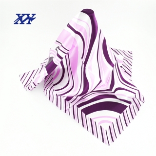 Silk Scarf Purple Wavy S