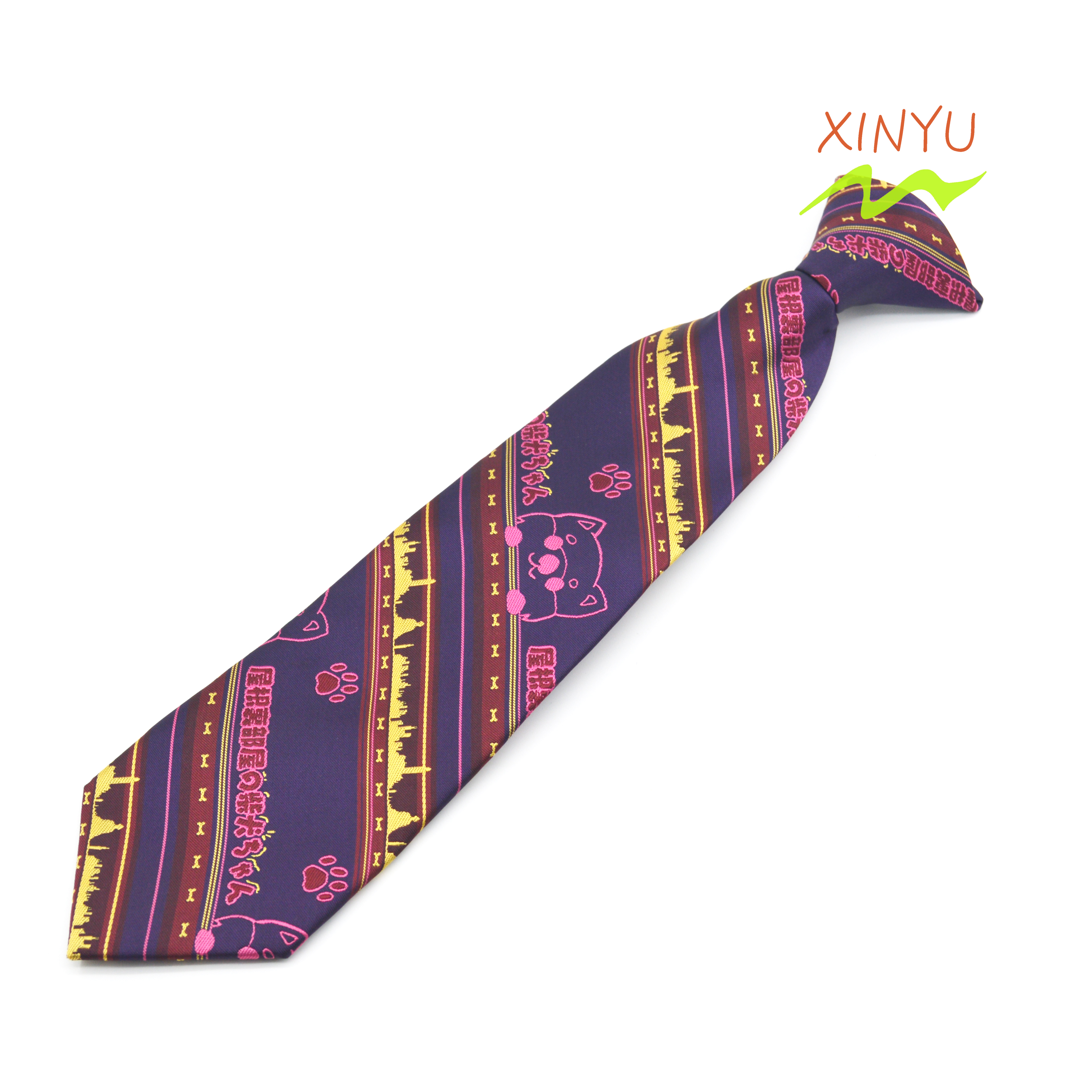 CLIP NECKTIE FOR STUDENT ANIMAL PATTERN JK DK DESIGN TIES CRAVAT 学生领带JK扣带来图来样定制
