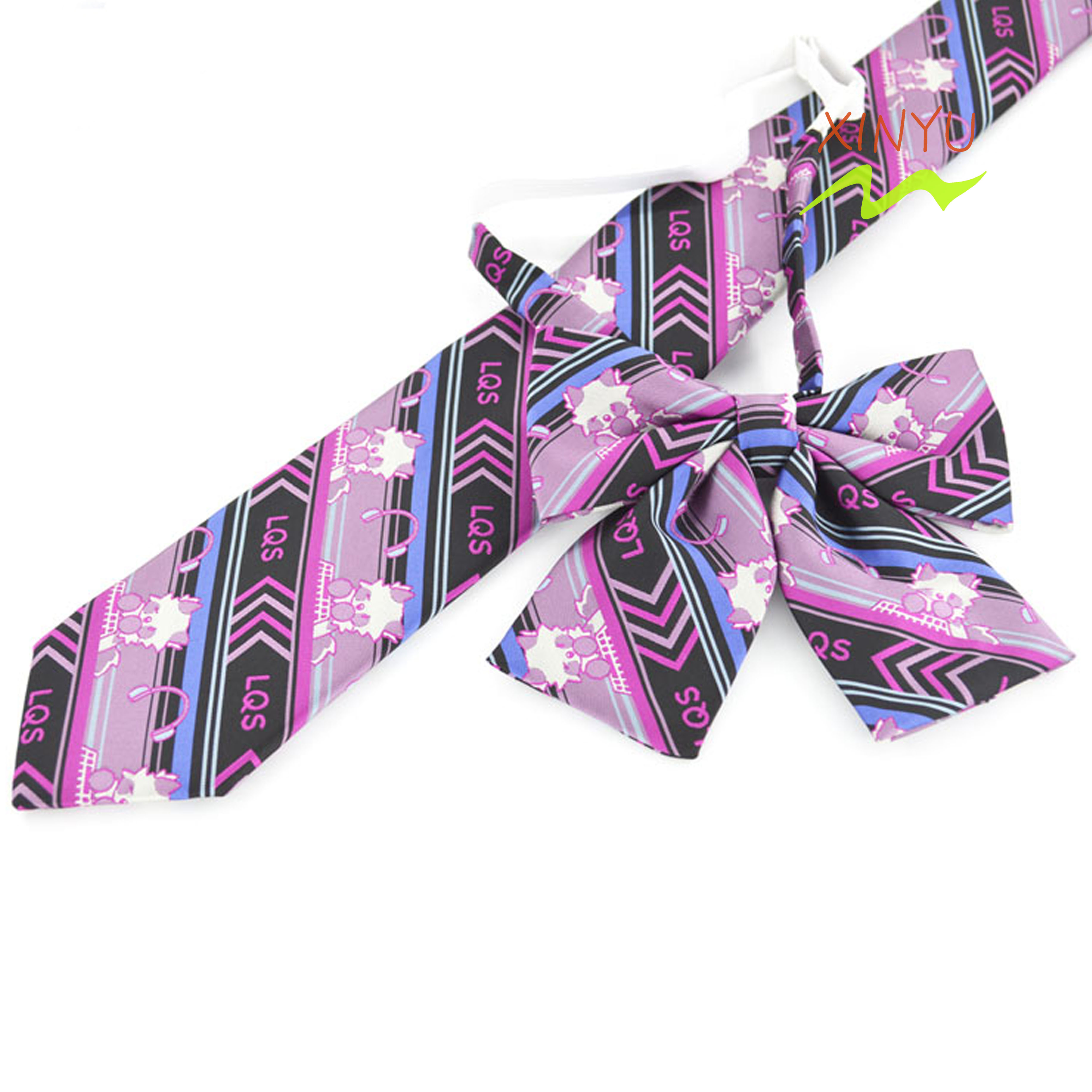 PURPLE JK MUSIC STYLE FASHION CUSTOMIZED PRODUCTION BOWTIE WITH NECKTIE 紫色JK系列定制领带领结