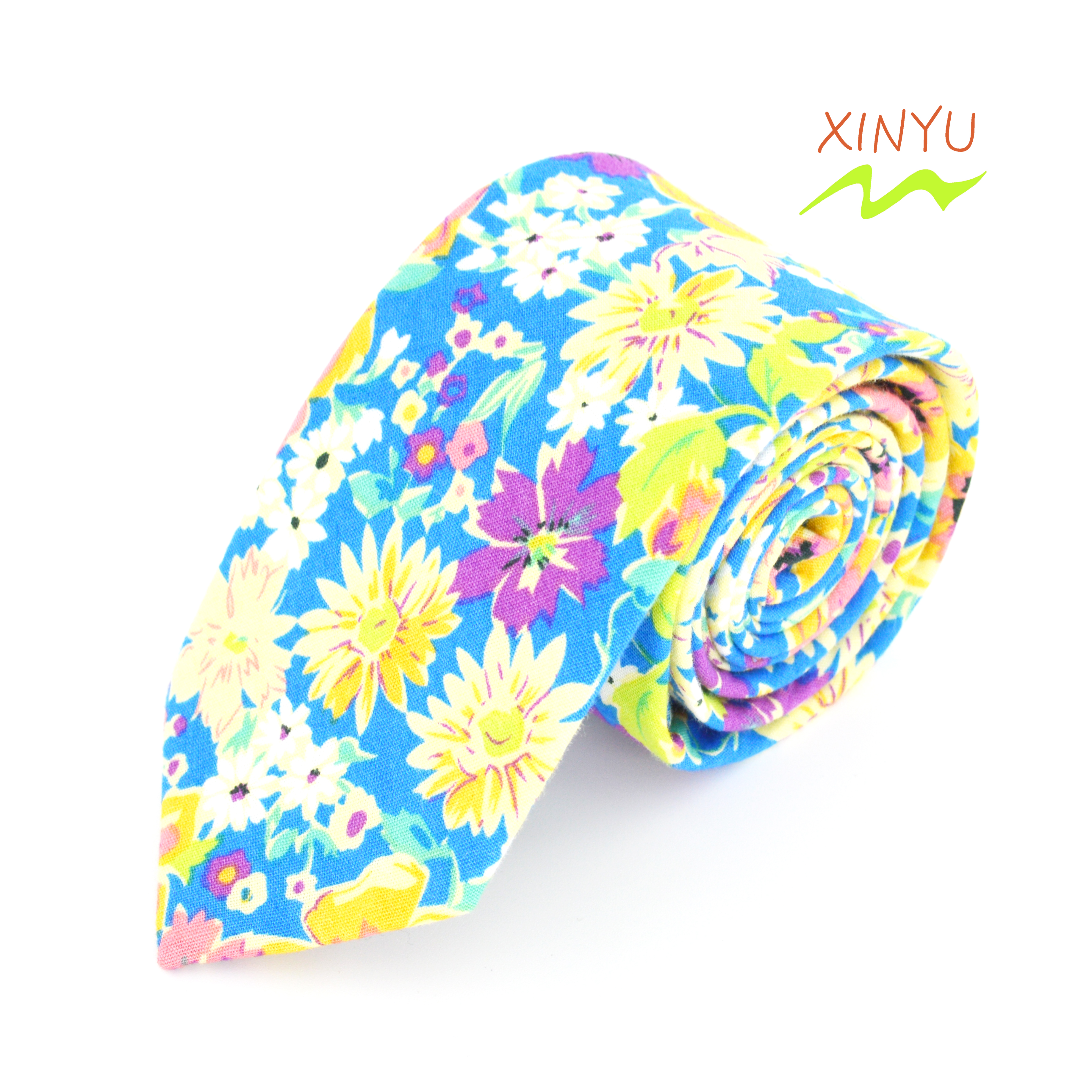 Cotton digital printing necktie custom production at low moq 棉布数码印花领带来图来样定制