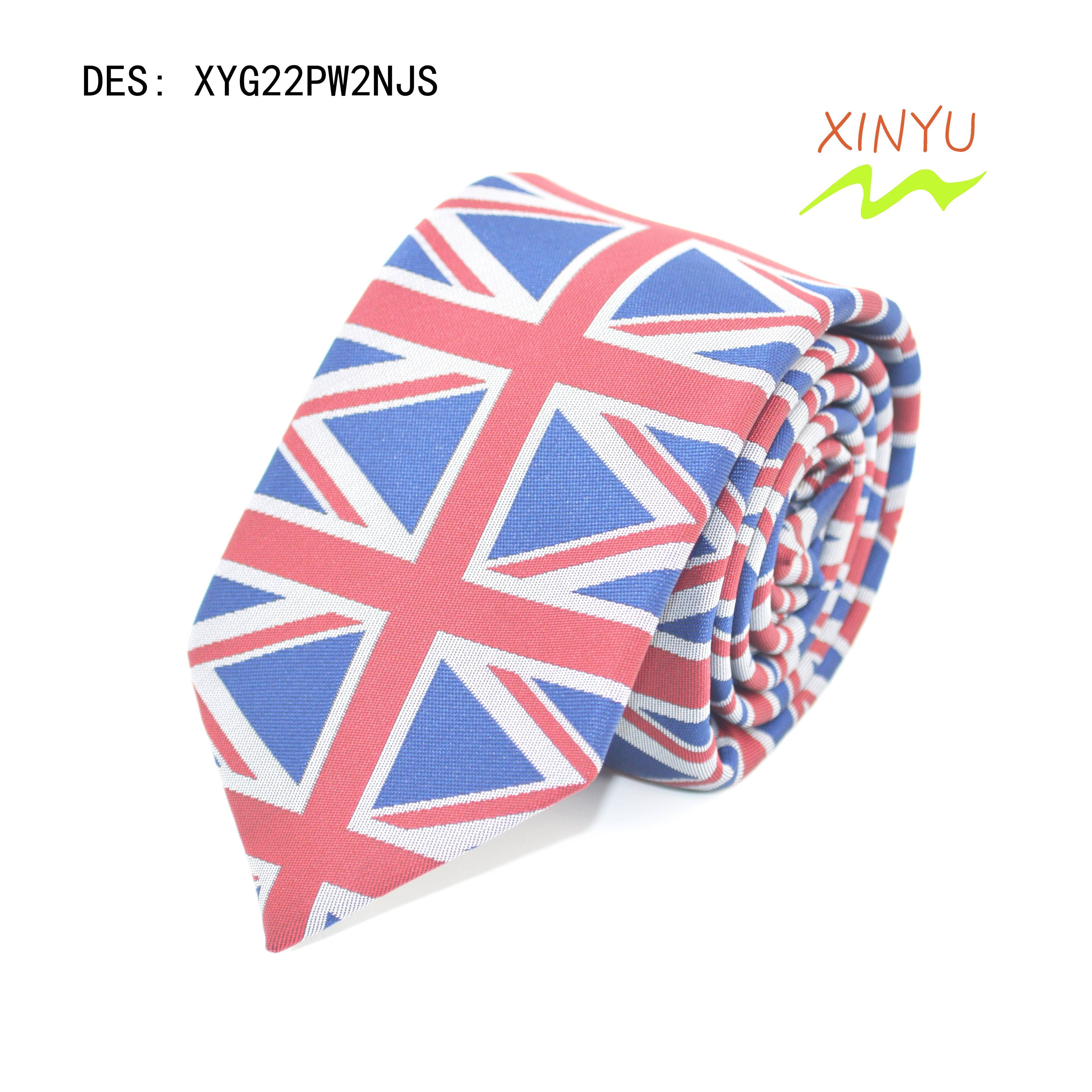 Flag Design Nekcties Woven Production Process Way Polyester Material 涤纶丝提花旗子领带